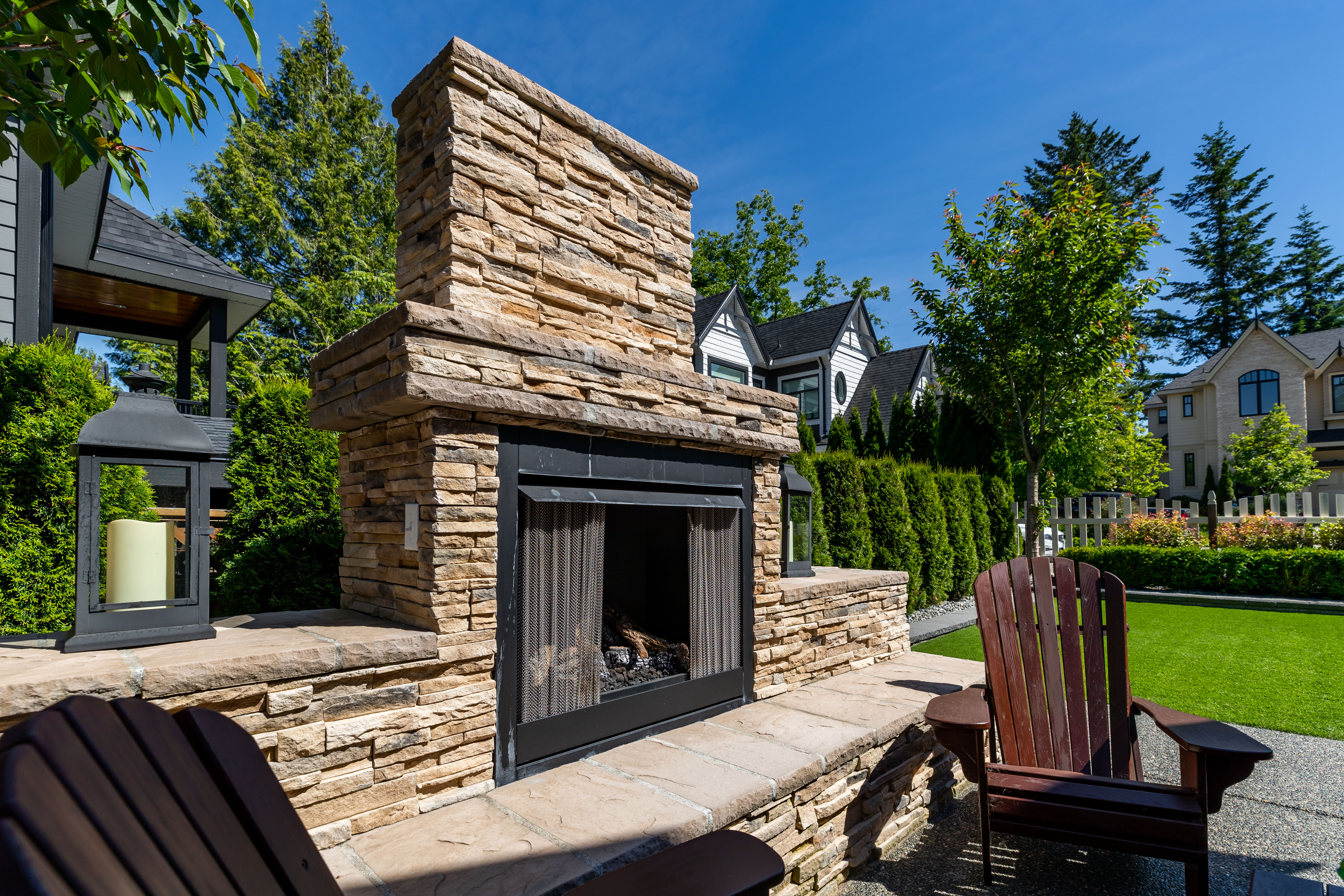 outdoor fireplace